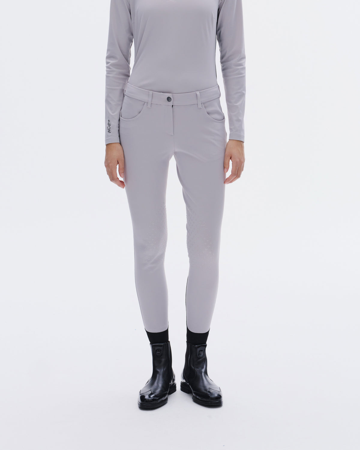Model image - Athlete Reg. waist breeches knee grip - Black