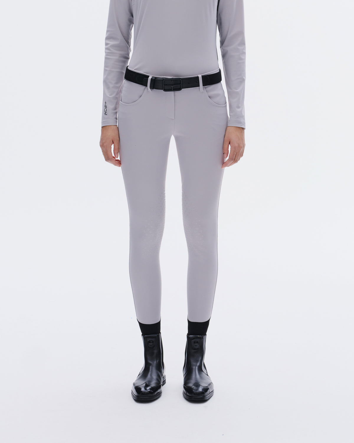Model image - Athlete Reg. waist breeches knee grip - Black