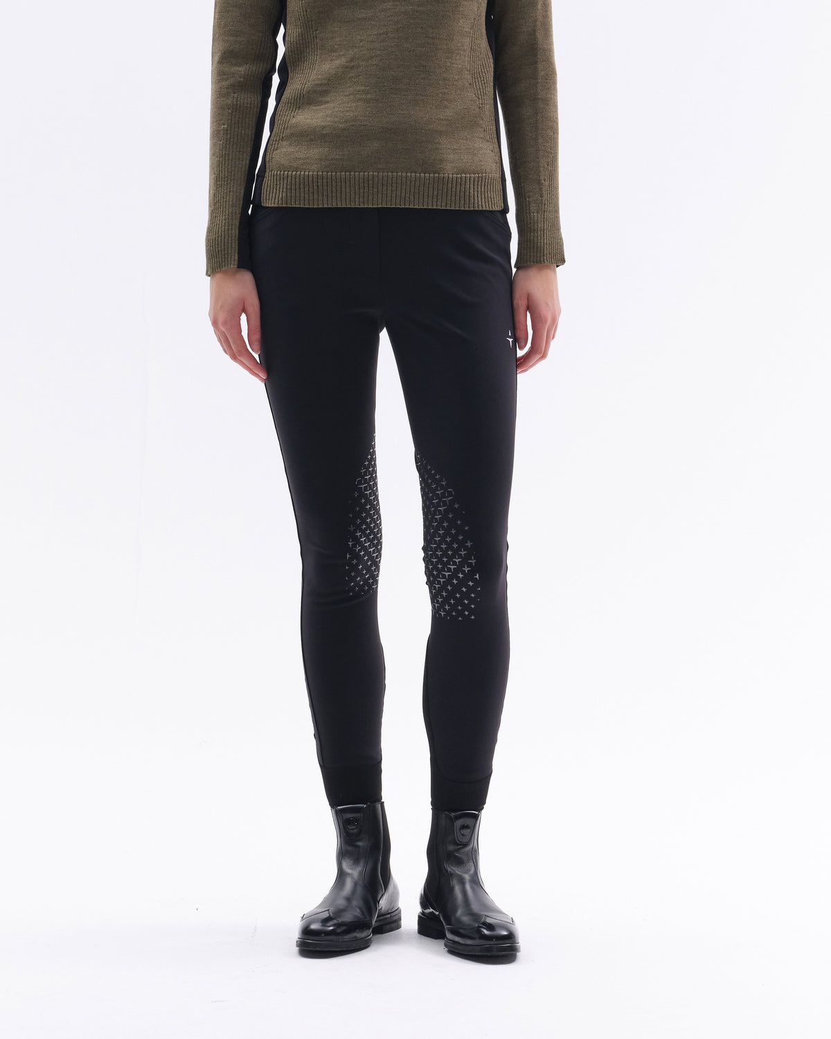 Model image - Athletic High Waist Breeches Knee Grip - Terra Brown