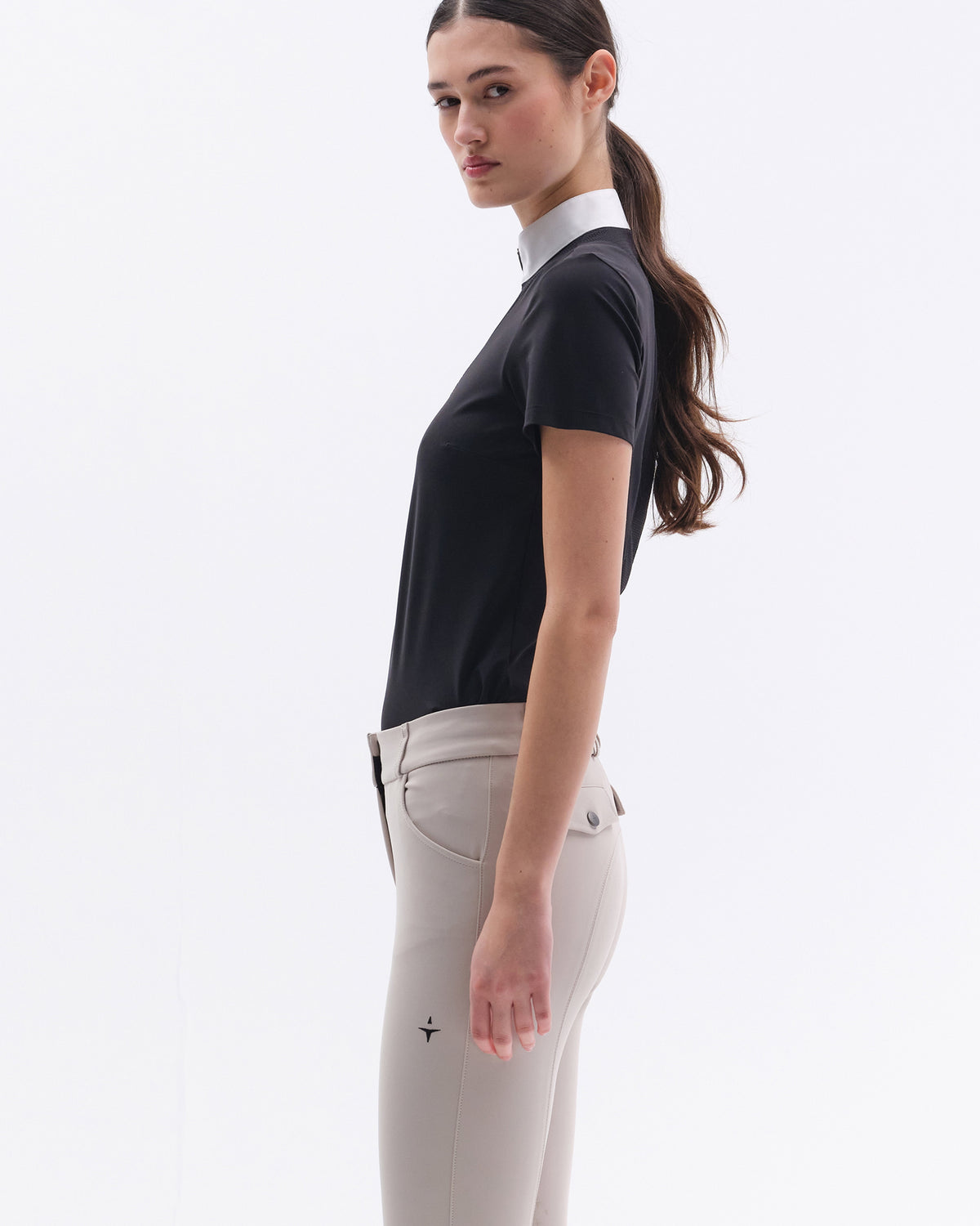 Model image - Mid/High Breeches with Knee Grip with pocket - Black