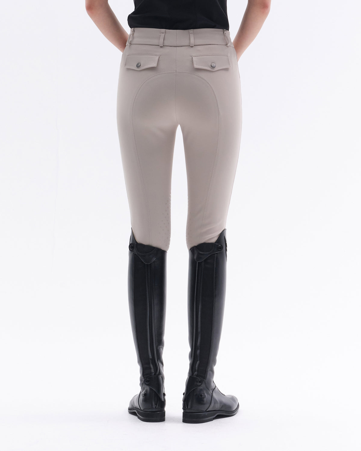 Model image - Mid/High Breeches with Knee Grip with pocket - Black