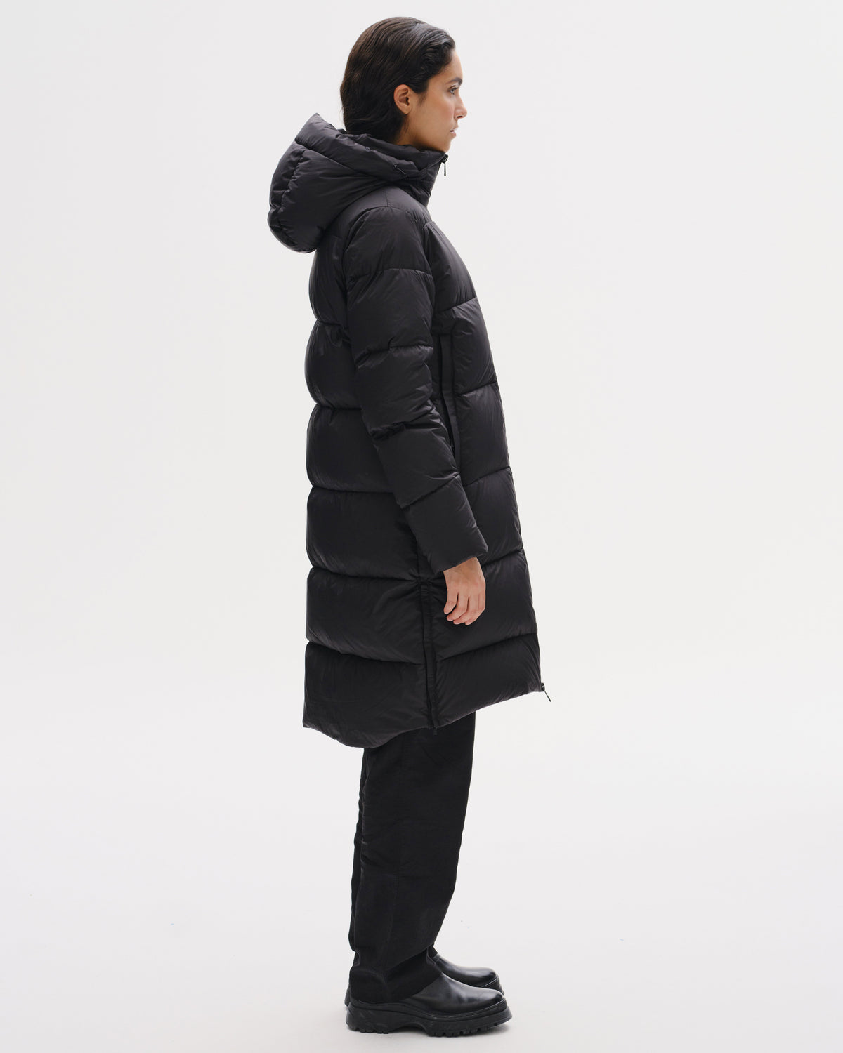 Model image - Long Goose Down Jacket Female 2.0 - Navy