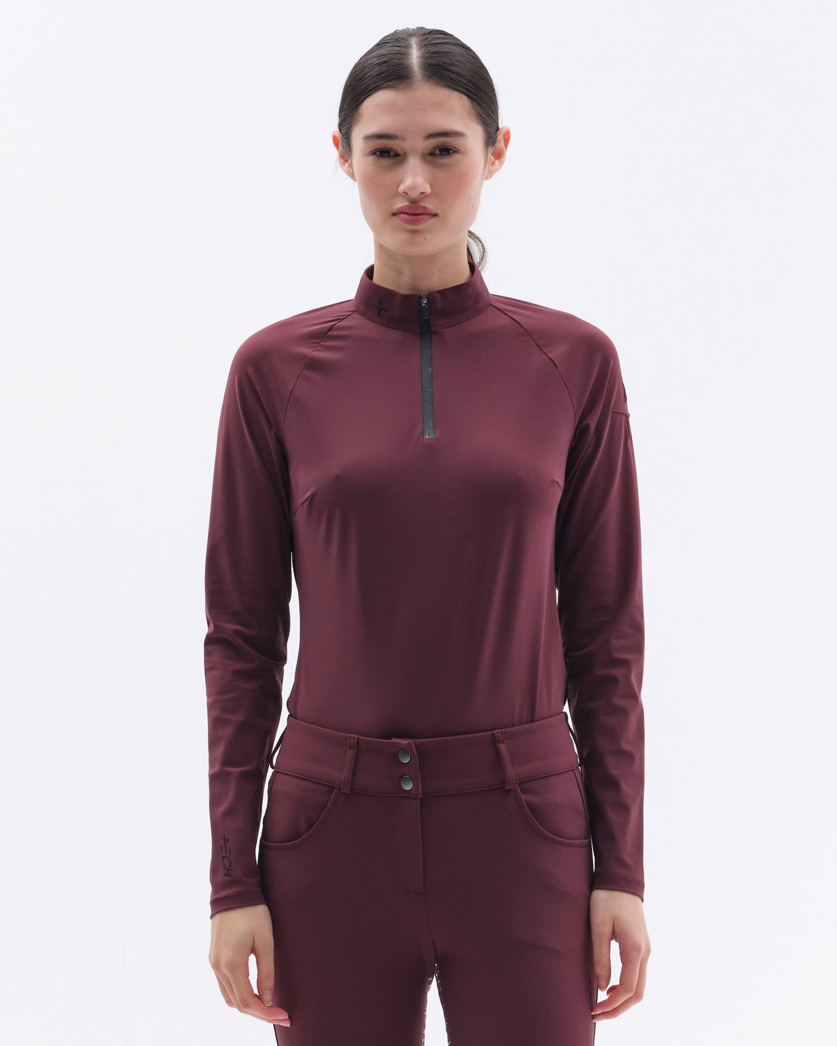 Model image - Aero Female Competition Polo Balance™ LS 2.0 - Sand / Sand