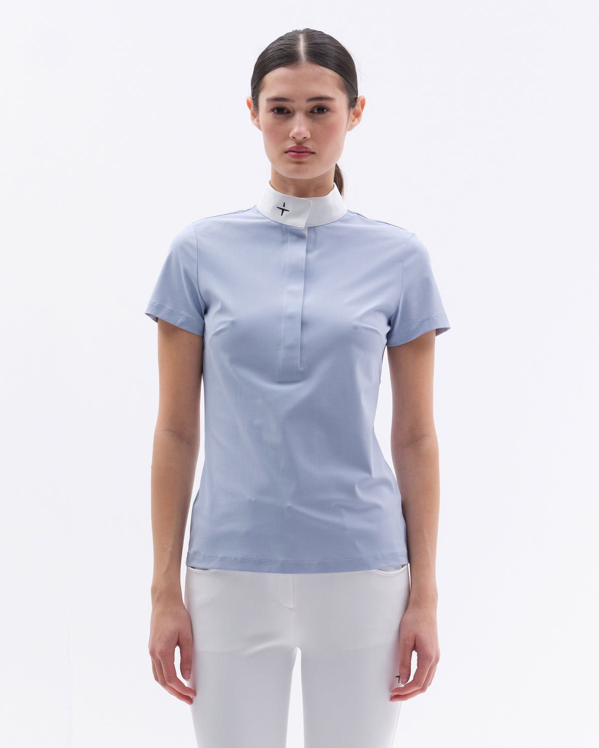 Model image - Half Placket Show Shirt SS Female - White