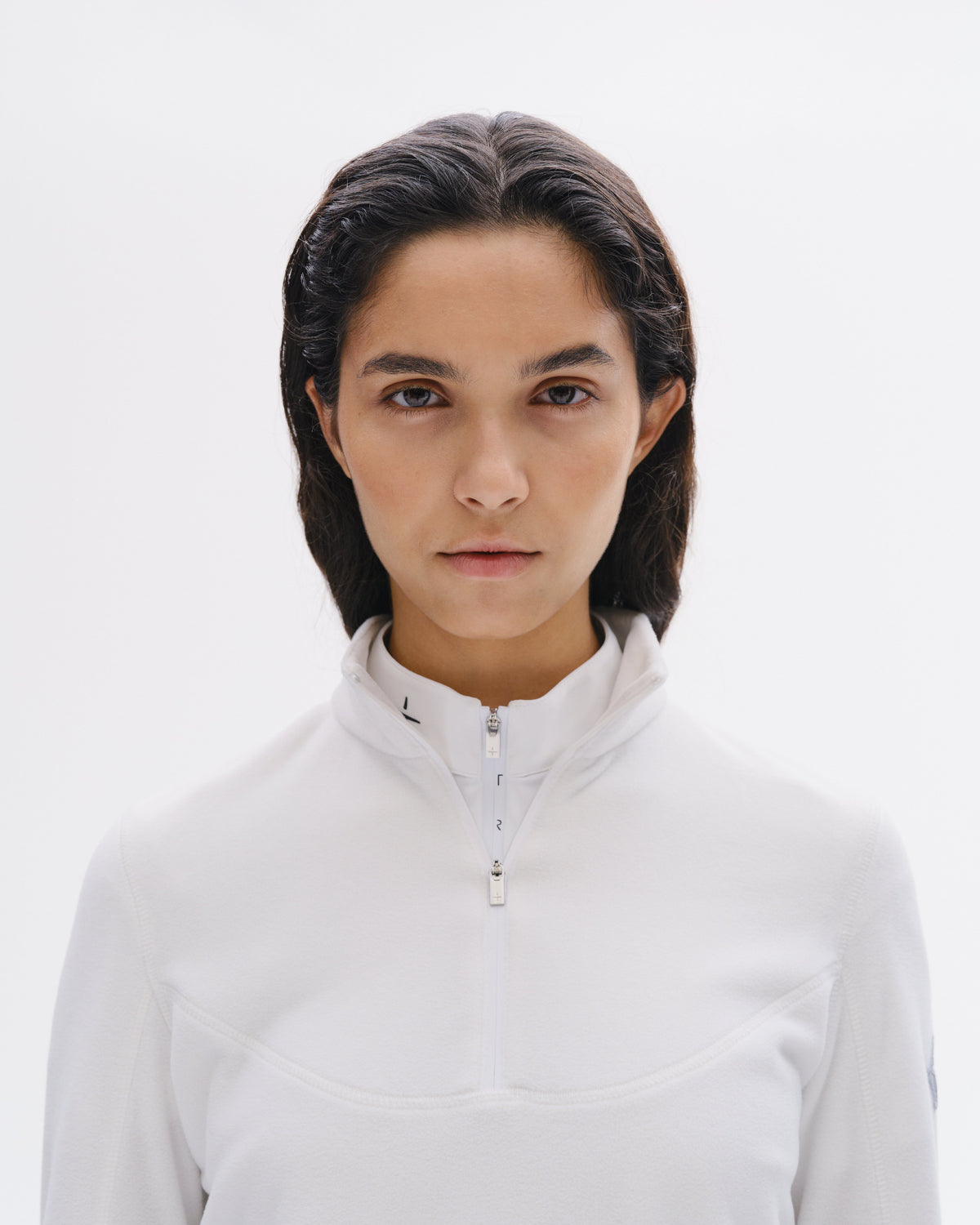Model image - Tech Fleece with  half Zip Female - Black