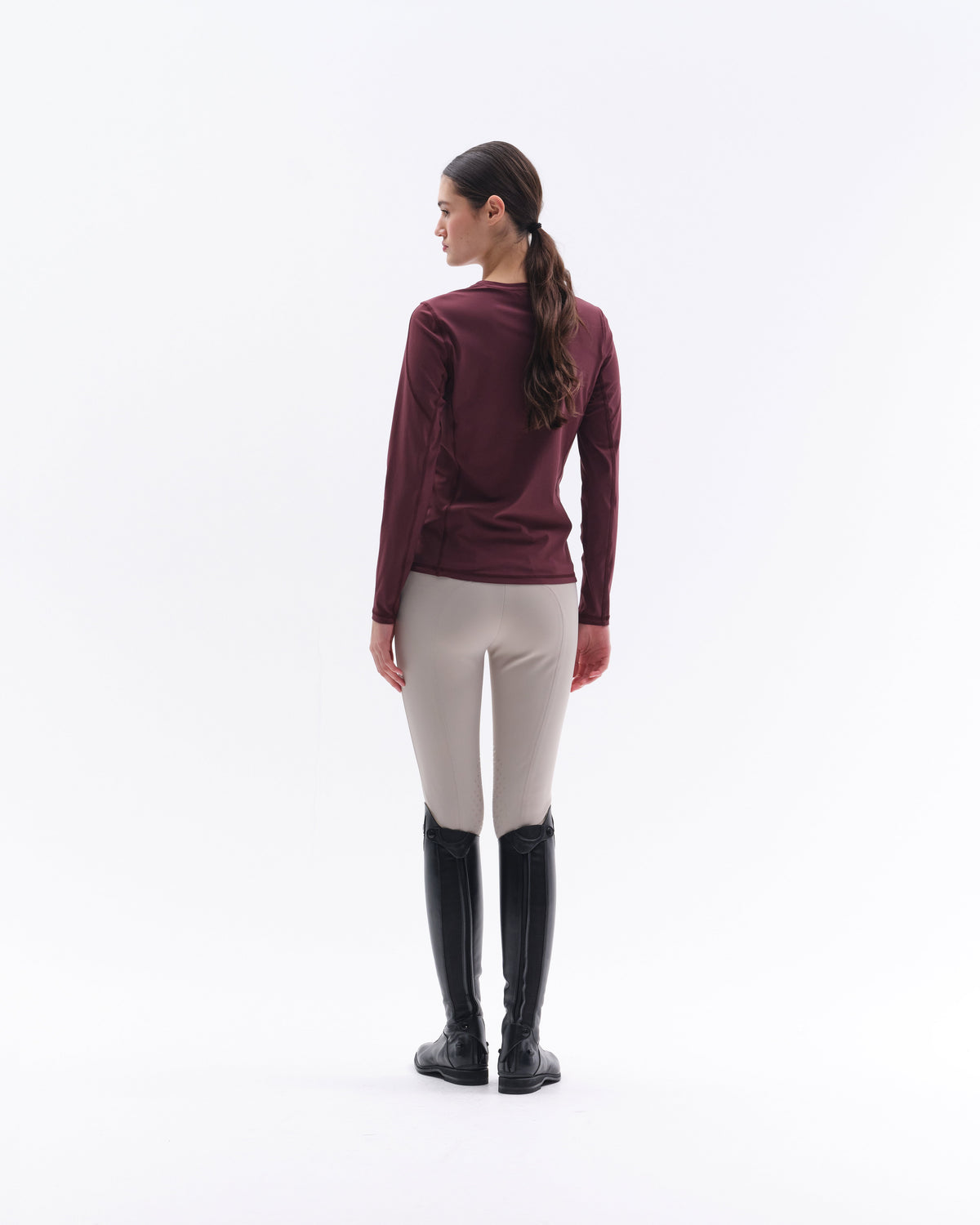 Model image - Long Sleeve Perforated T-shirt Female - Olive