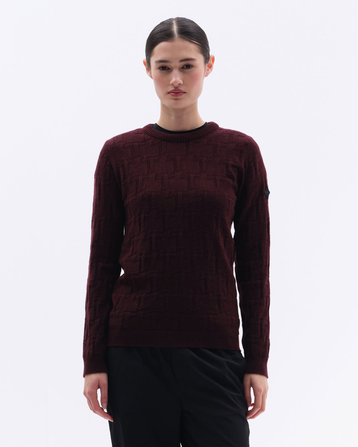 Model image - Faded T Wool Cashmere Sweater - Grey