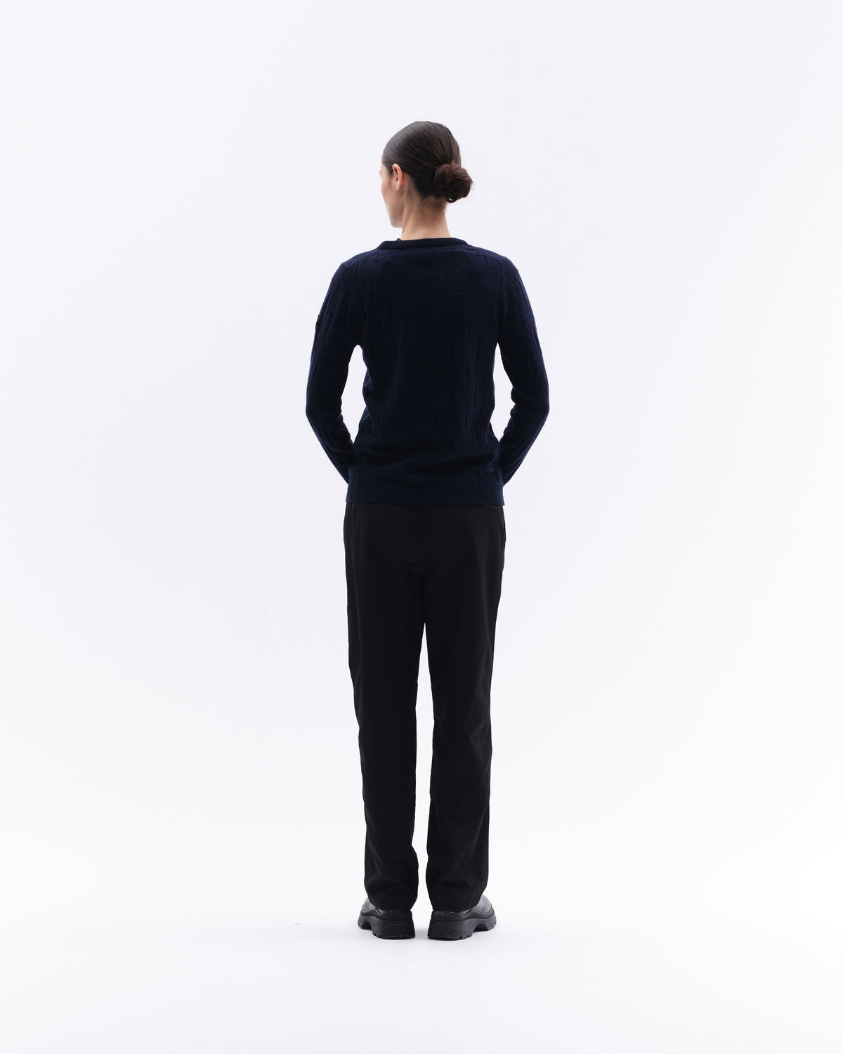 Model image - Faded T Wool Cashmere Sweater - Sand